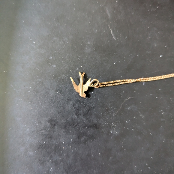 CHARM ONLY! Antique Swallow Conversion Pendent - Picture 2 of 4